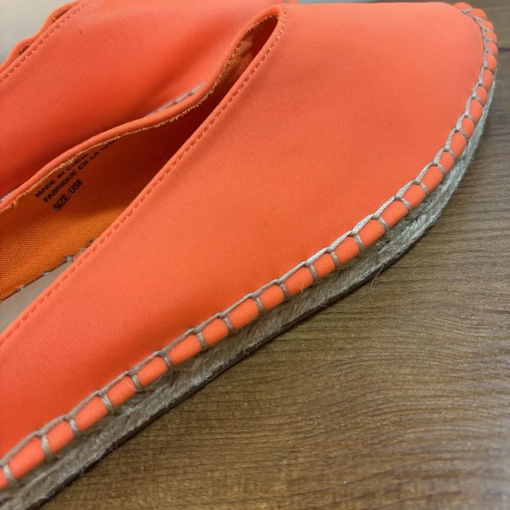 Urban Outfitters Neoprene Neon Orange Espadrille Slip-On Size 6 M